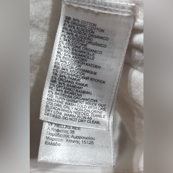 The North Face White Organic Cotton Blend V-Neck T-Shirt Women’s Large - Picture 6 of 7